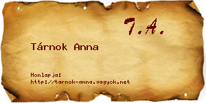 Tárnok Anna névjegykártya