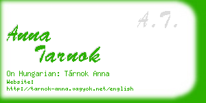 anna tarnok business card
